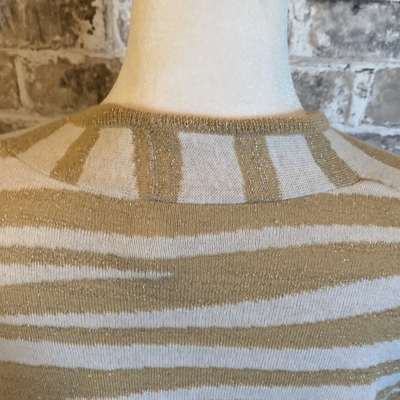 Chicos open front cardigan. Size L/12. Chicos size 2. Gold and white glittery. - Picture 9 of 15